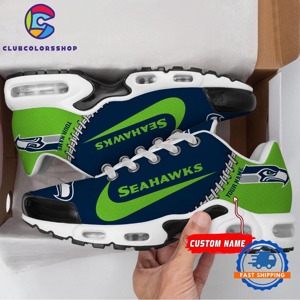 NFL Seattle Seahawks Custom Name Air Max Plus Shoes, Football Team TN Shoes Design NFL Seattle Seahawks Custom Name Air Max Plus Shoes, Football Team TN Shoes Design