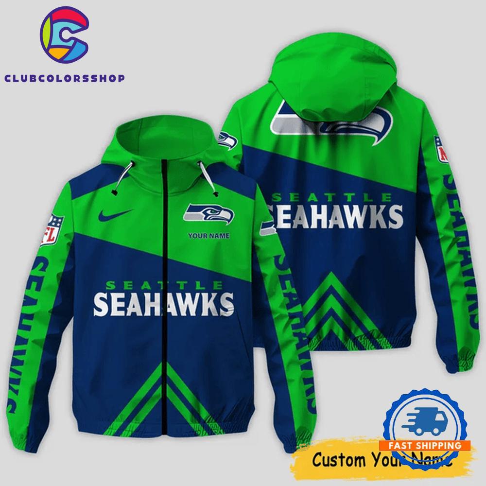 NFL Seattle Seahawks Windbreaker Outdoor Jacket, Football Outdoor Jacket Design