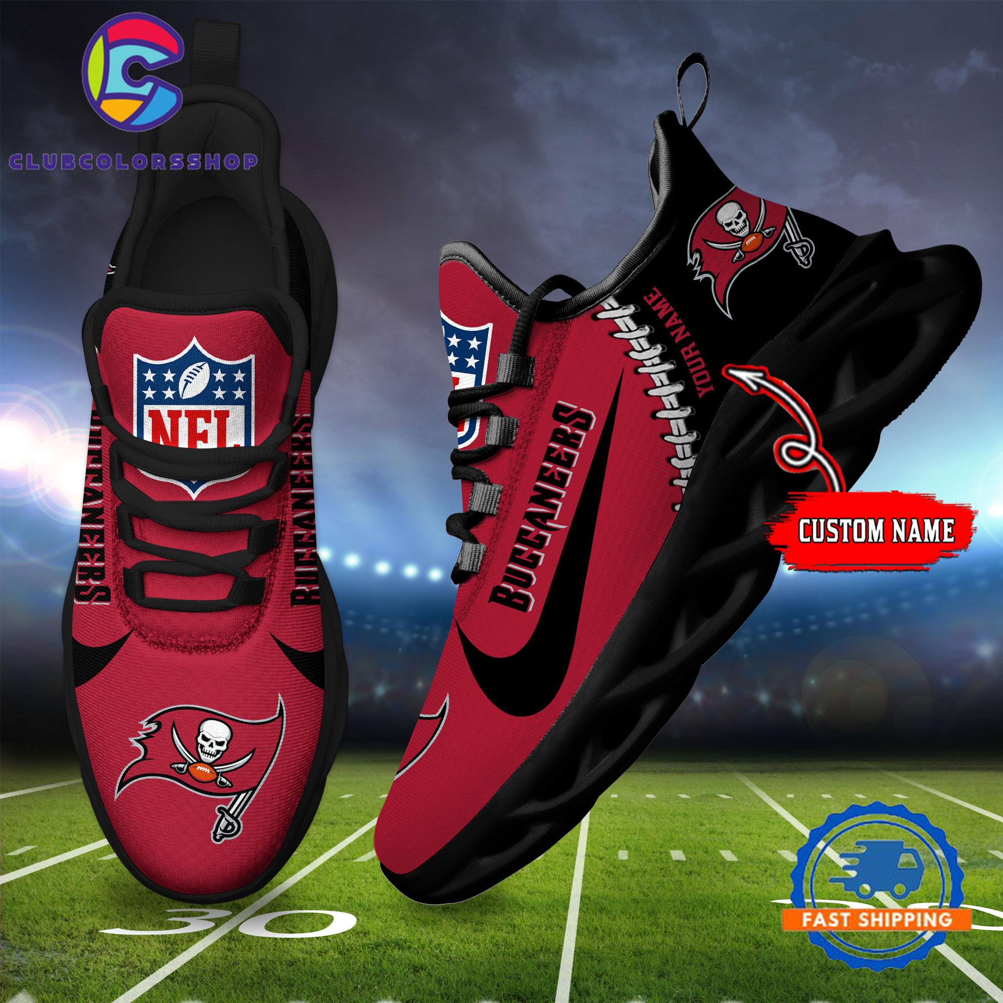 NFL Tampa Bay Buccaneers Football Team Custom Name Max Soul Shoes