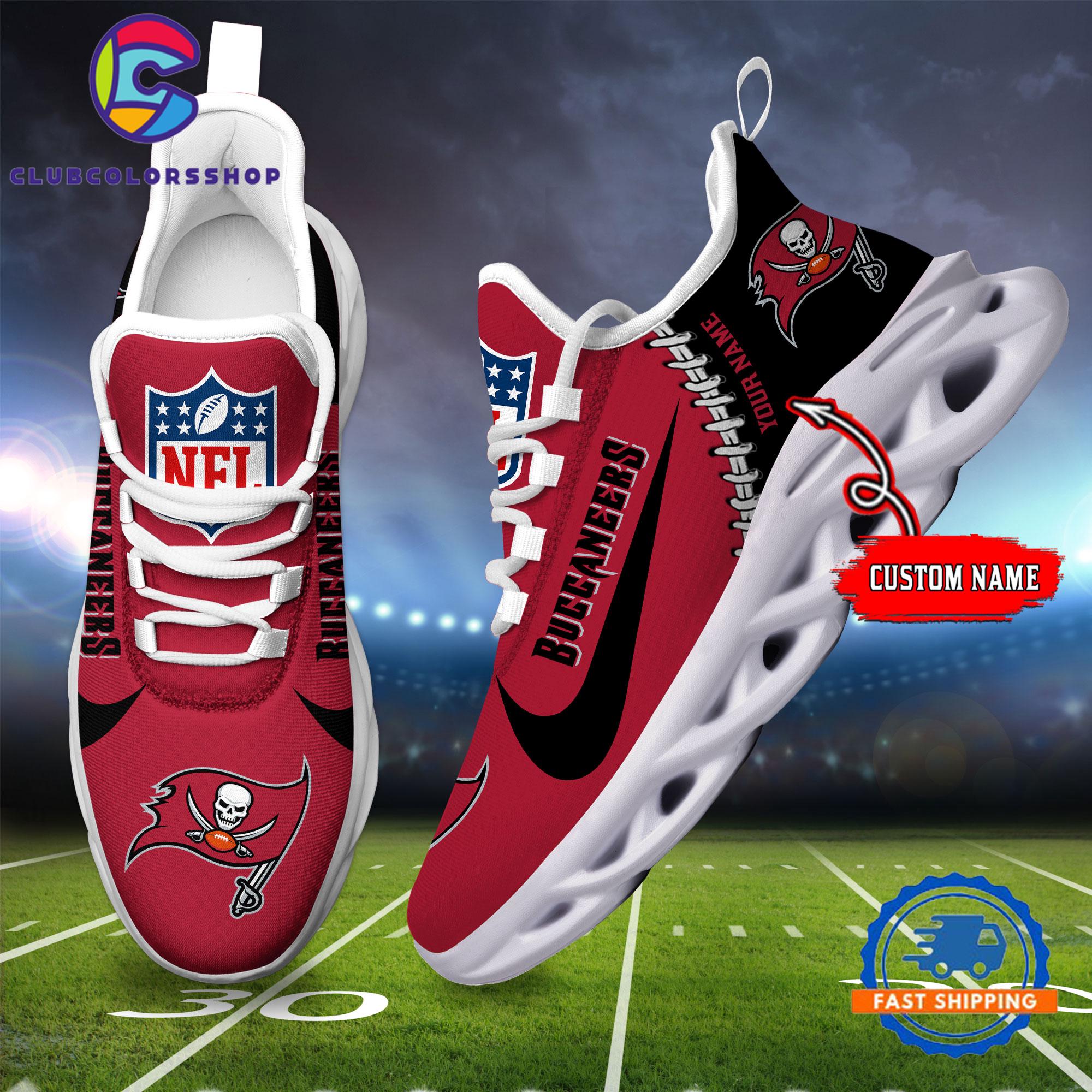 NFL Tampa Bay Buccaneers Football Team Custom Name Max Soul Shoes NFL Tampa Bay Buccaneers Football Team Custom Name Max Soul Shoes
