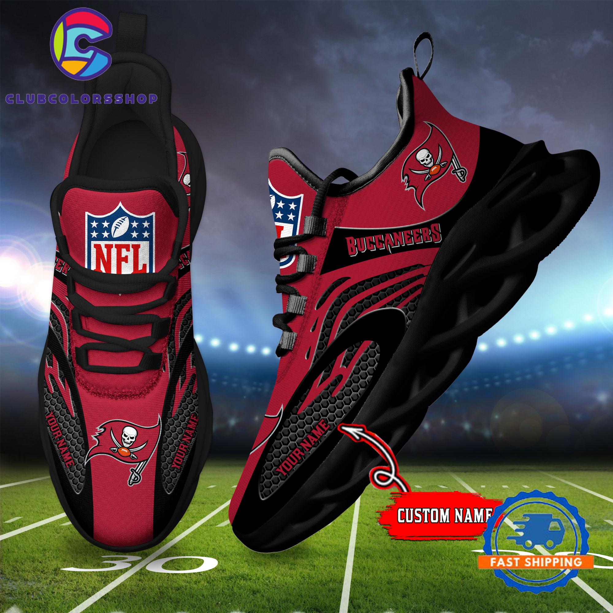 NFL Tampa Bay Buccaneers Max Soul Shoes, Football Team Design Sneaker