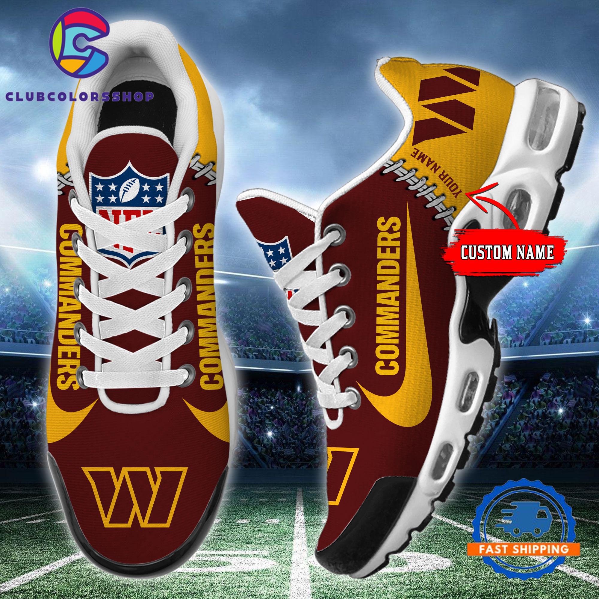 NFL Washington Commanders Custom Name Air Max Plus Shoes, Football Team TN Shoes Design