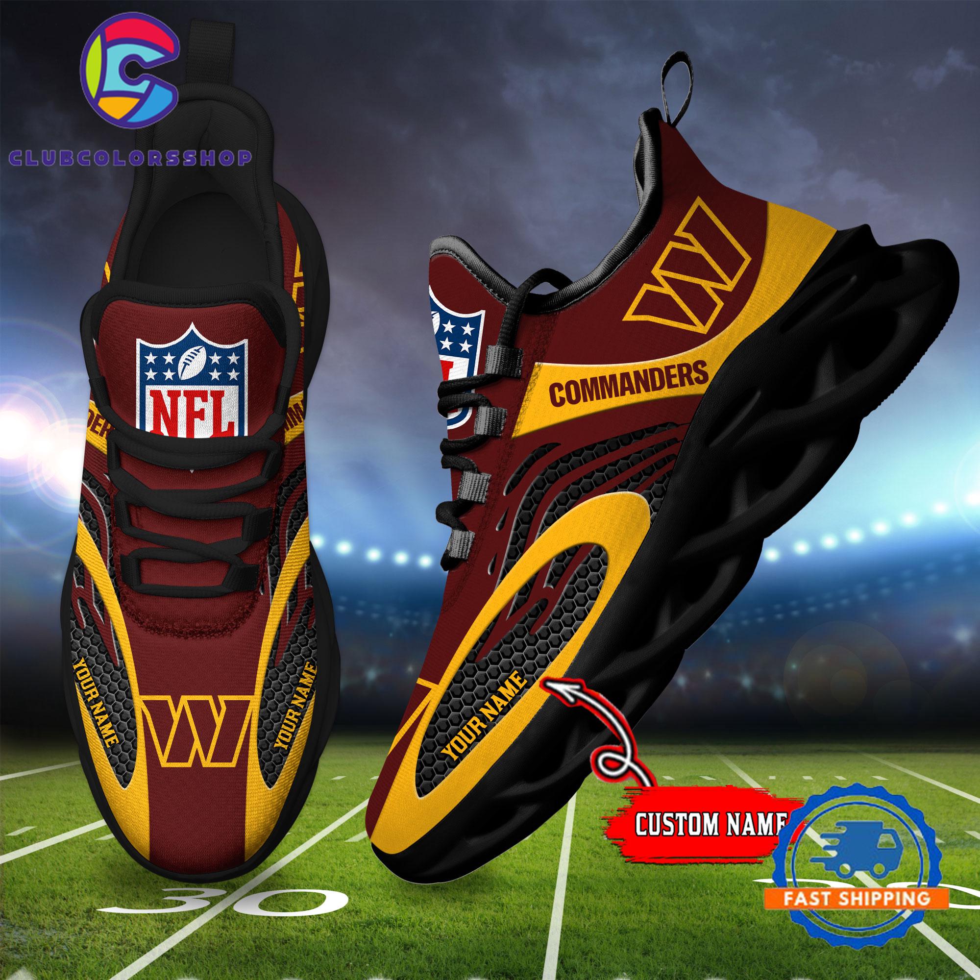 NFL Washington Commanders Max Soul Shoes, Football Team Design Sneaker