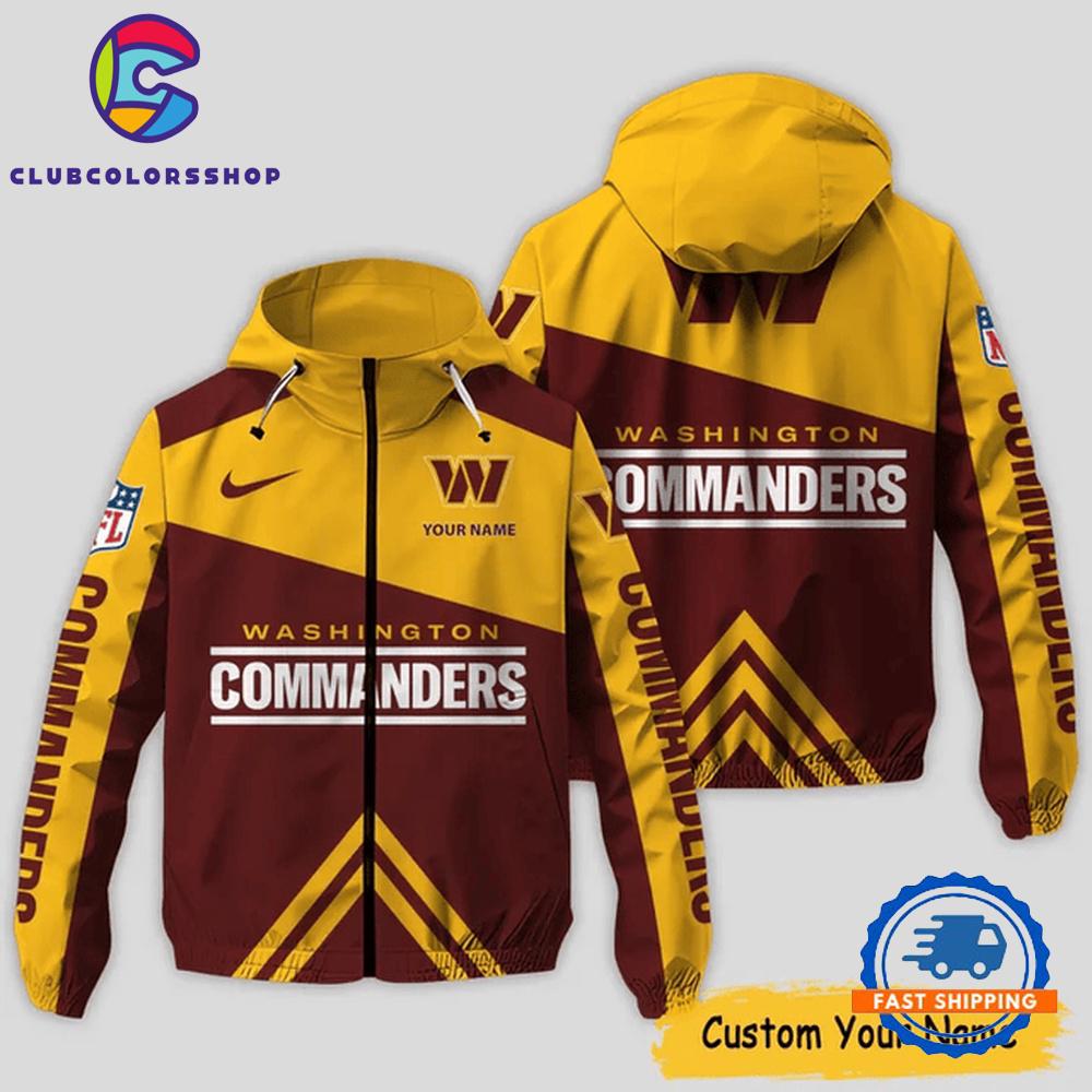 NFL Washington Commanders Windbreaker Outdoor Jacket, Football Outdoor Jacket Design