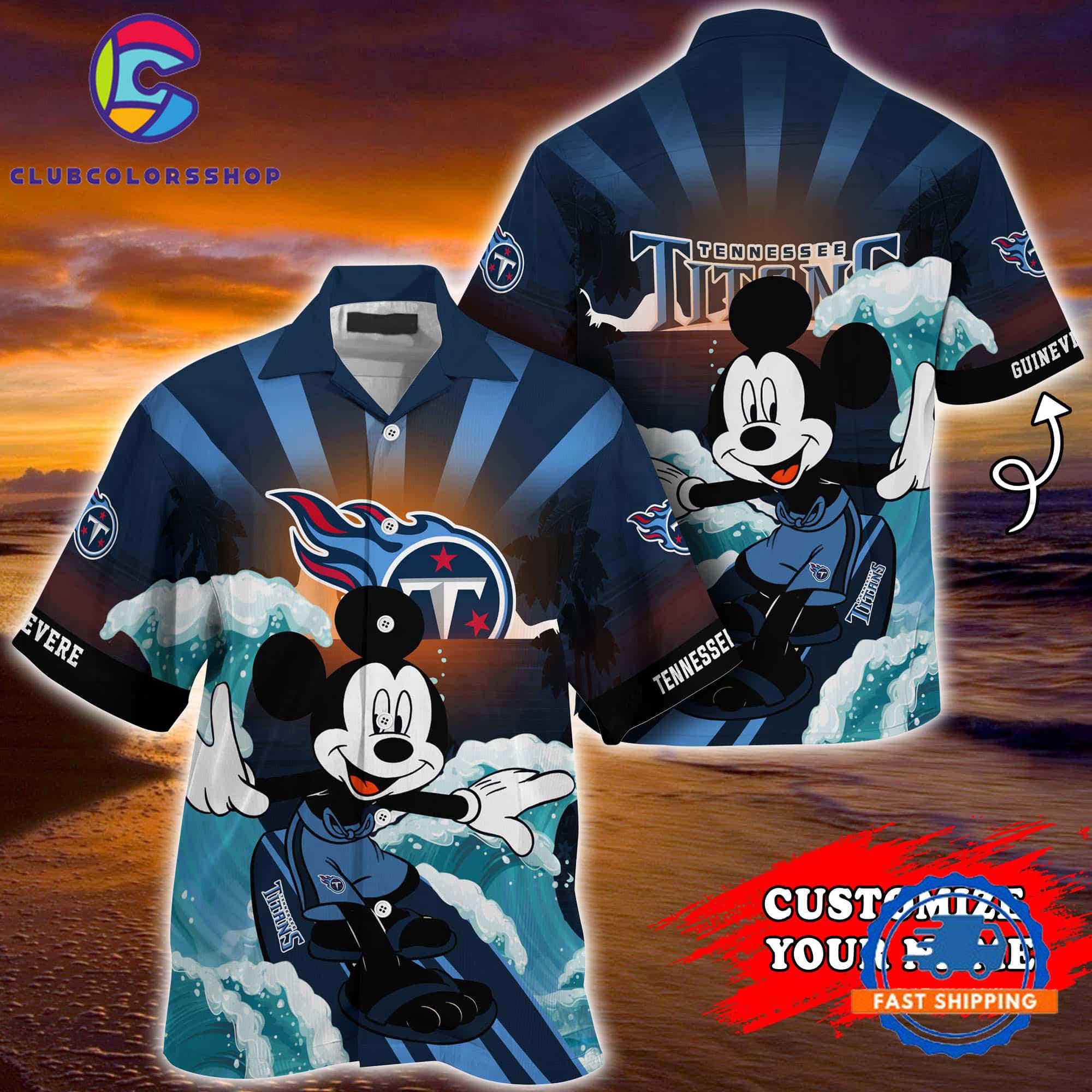 Tennessee Titans Special Mickey Mouse Movies Design Summer Hawaiian Shirt, NFL Aloha Shirt